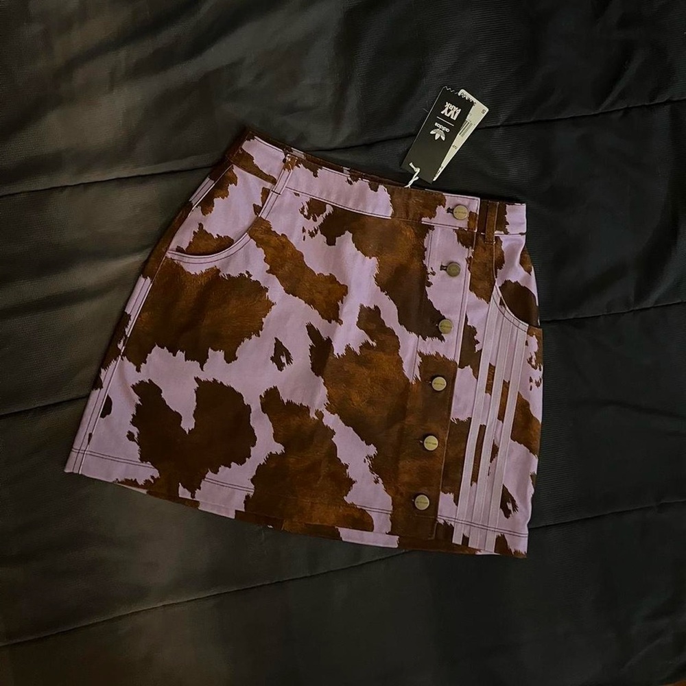 Adidas x Ivy Park cow print skirt
